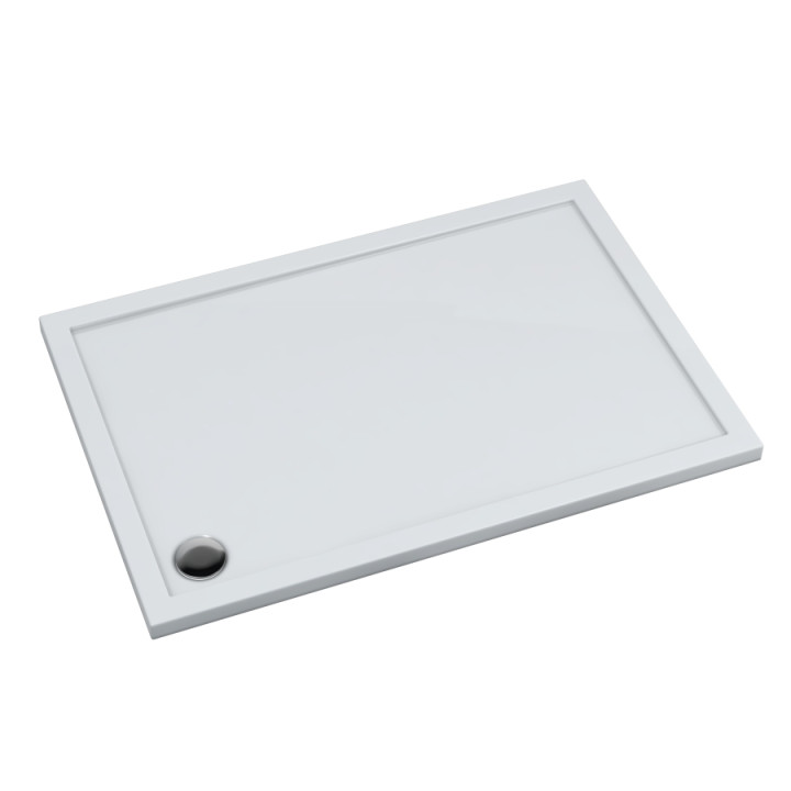 Schedline Brodzik akrylowy Sharper 70x110x4,5 cm, prostokątny z odpływem w narożniku, Gwarancja 7 lat